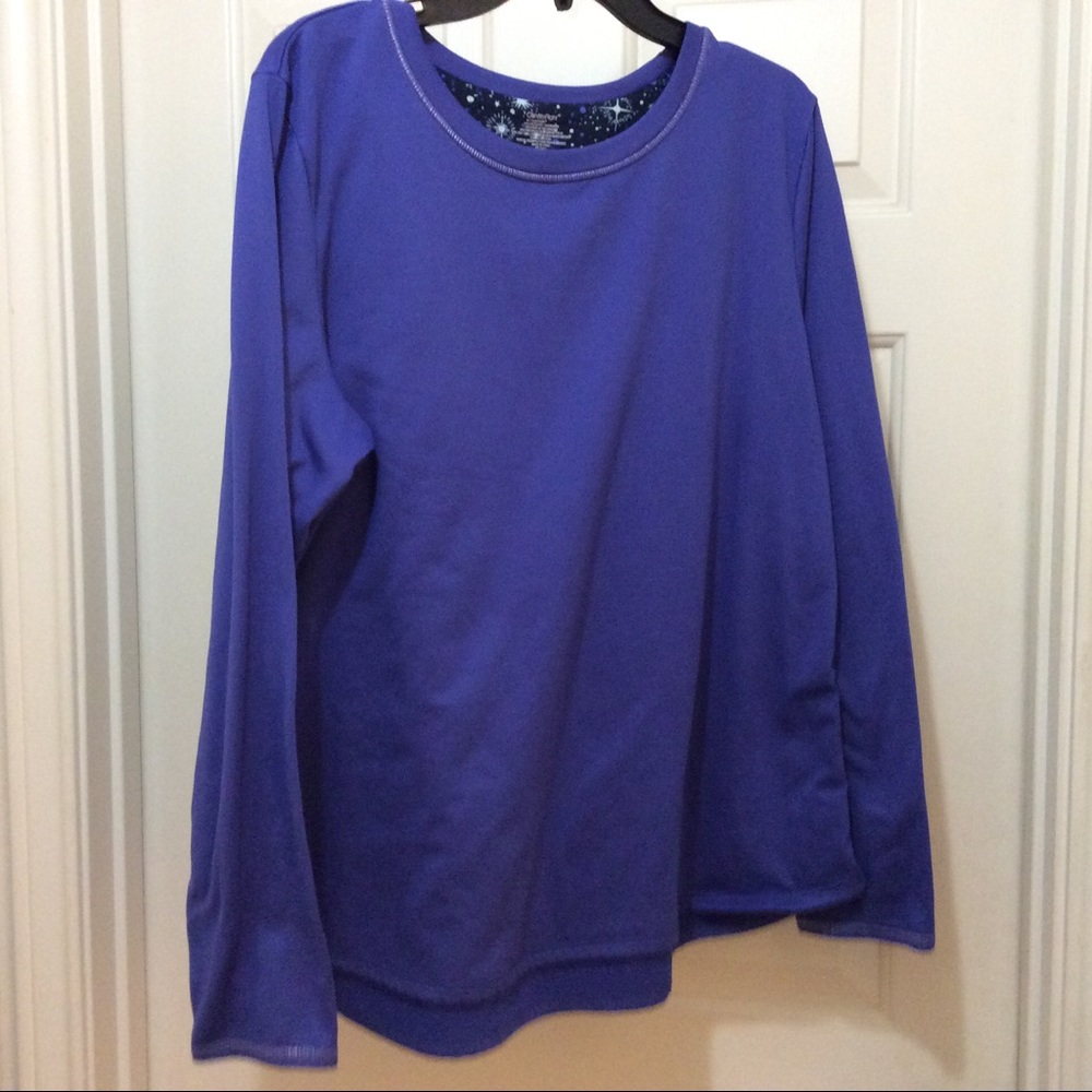 ClimateRight by CuddlDuds blue fleece LS top XXL